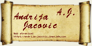 Andrija Jačović vizit kartica